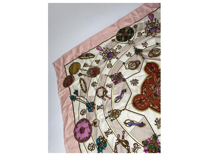 Bufanda de seda rosa Lancel - vista 4