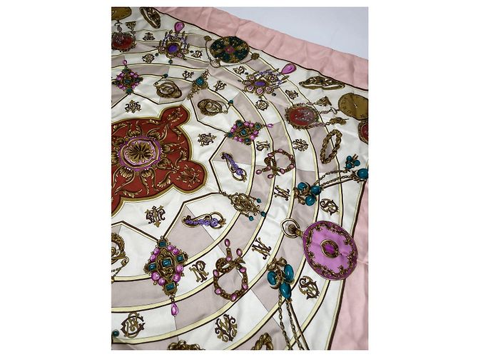 Bufanda de seda rosa Lancel - vista 5