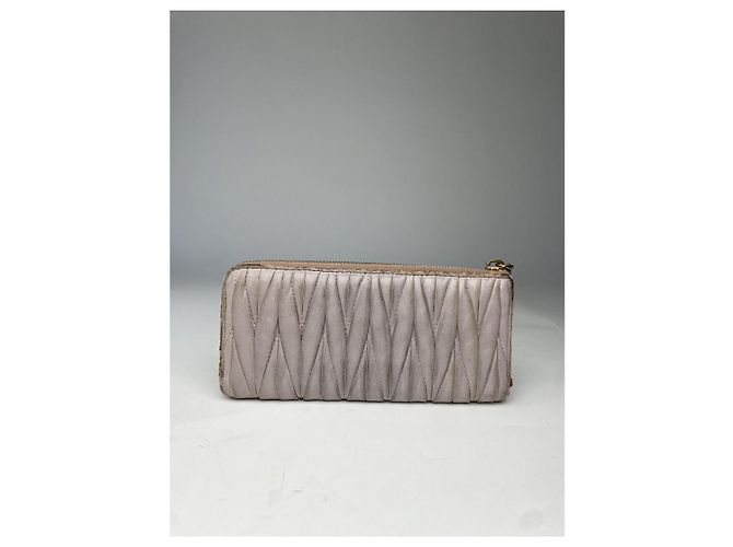 Cartera de cuero morado Miu Miu Púrpura - vista 2