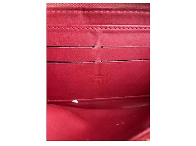 Zippy Portafoglio in pelle verniciata rossa Ikat di Louis Vuitton Rosso - vista 5