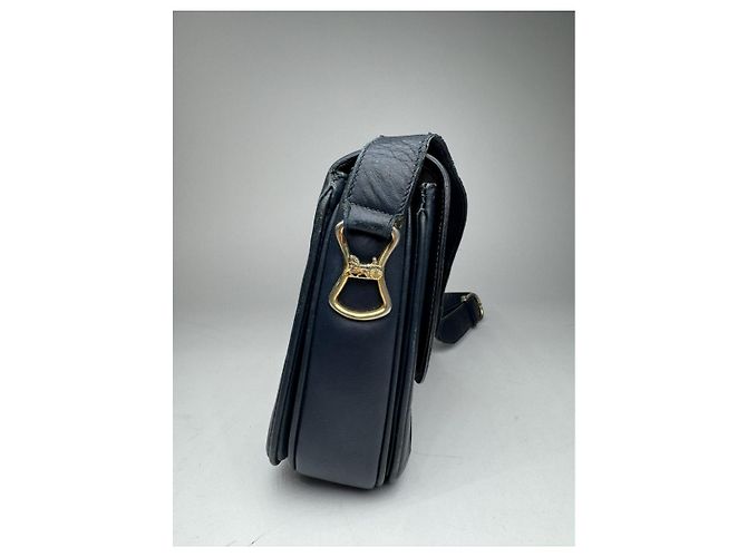 Céline Borsa a mano in pelle navy Celine Triomphe Blu navy - vista 2