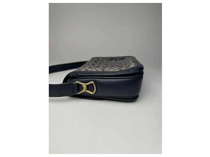 Céline Borsa a mano in pelle navy Celine Triomphe Blu navy - vista 4