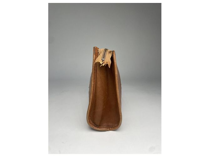 Clutch in pelle marrone Dior D-Bee - vista 3