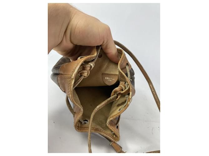 Céline Borsa a secchiello in pelle marrone Celine - vista 2