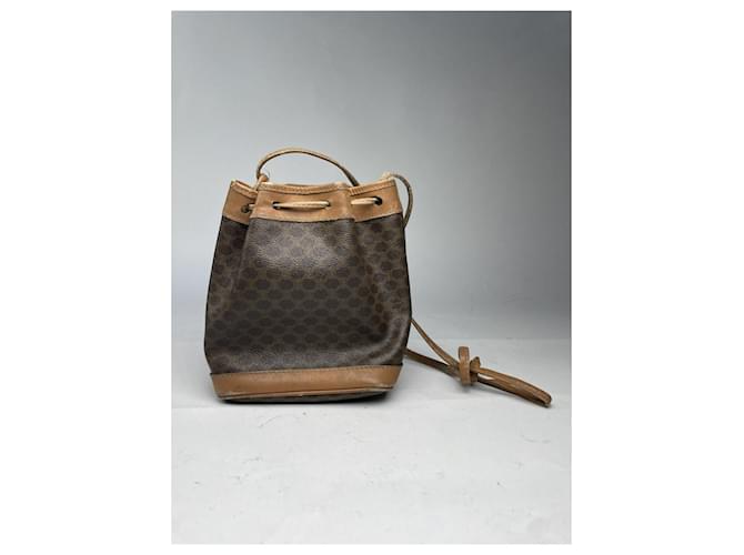 Céline Borsa a secchiello in pelle marrone Celine - vista 4