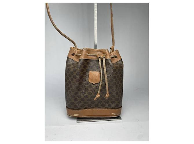 Céline Borsa a secchiello in pelle marrone Celine - vista 5