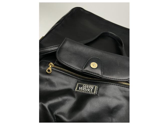 Borsa in pelle nera Gianni Versace Nero - vista 3