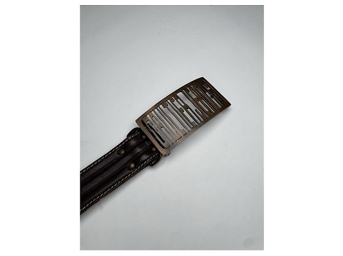 Jean Paul Gaultier brauner Ledergürtel - Ansicht 4