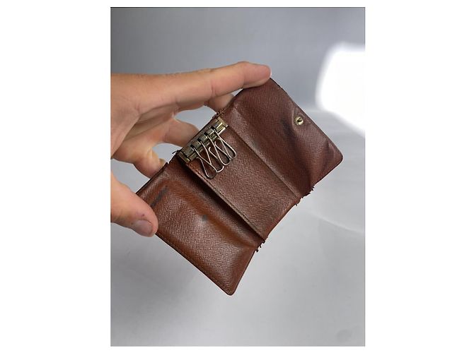 Borsa in pelle marrone Louis Vuitton Lockme - vista 5