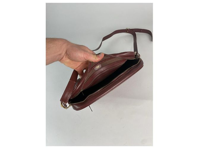 Borsa in pelle bordeaux Cartier Bordò - vista 2