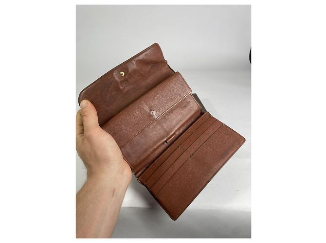 Cartera de cuero marrón Alexandra de Louis Vuitton Castaño - vista 4