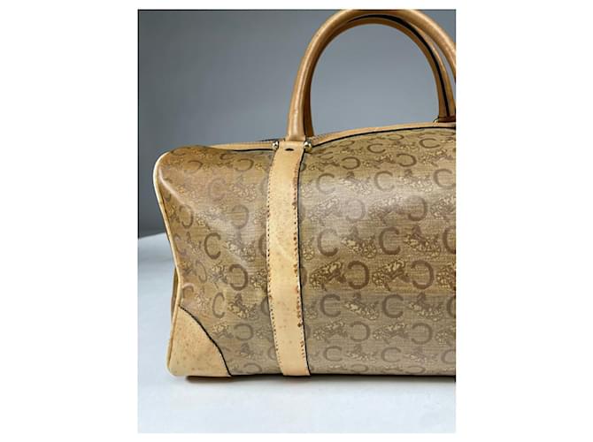 Céline Borsa in pelle marrone Celine Tabou - vista 3