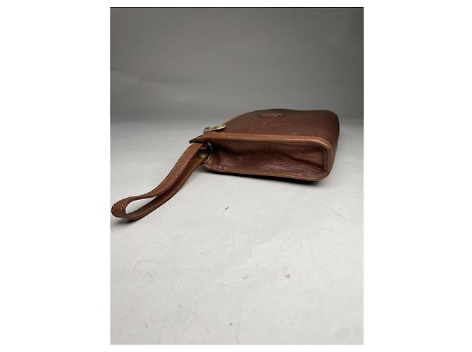 Céline Celine Triomphe Vintage Braune Leder Clutch Tasche - Ansicht 2