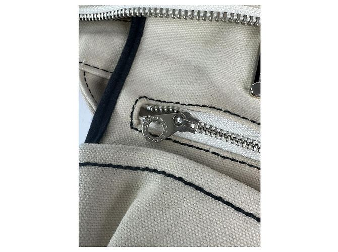 Borsa a mano in cotone beige Marc by Marc Jacobs - vista 3