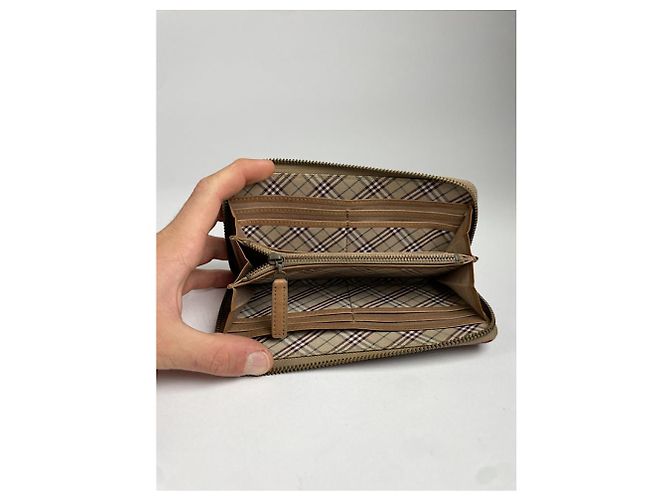 Cartera de cuero marrón Burberry Castaño - vista 3