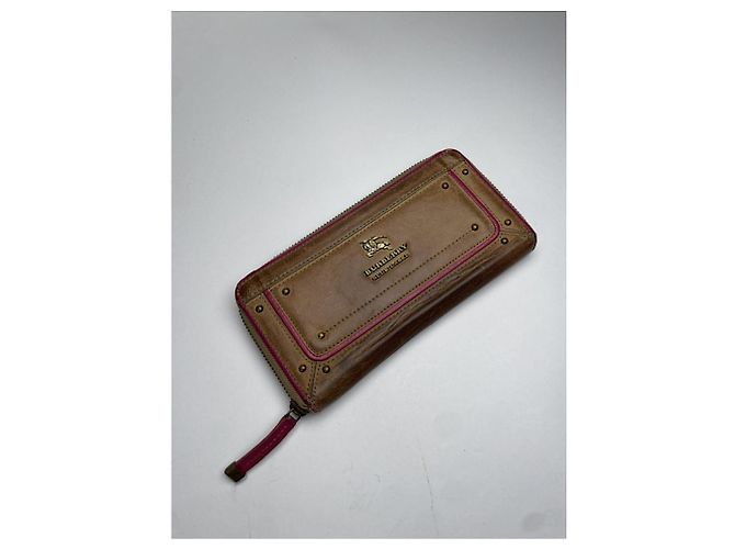 Cartera de cuero marrón Burberry Castaño - vista 5