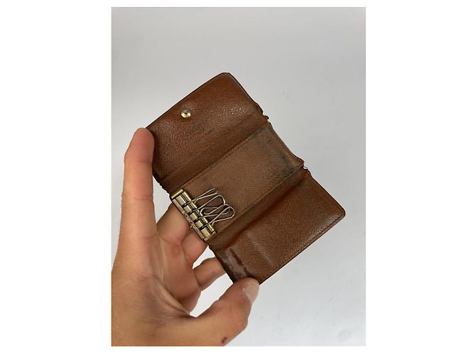 Borsa in pelle marrone Louis Vuitton Lockme - vista 5