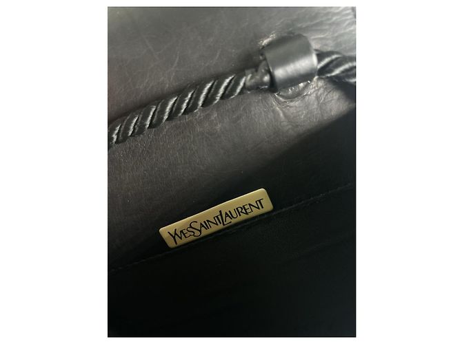Borsa a mano in plastica nera Yves Saint Laurent Nero - vista 3