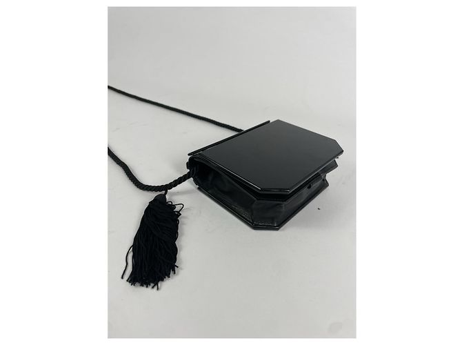 Borsa a mano in plastica nera Yves Saint Laurent Nero - vista 4