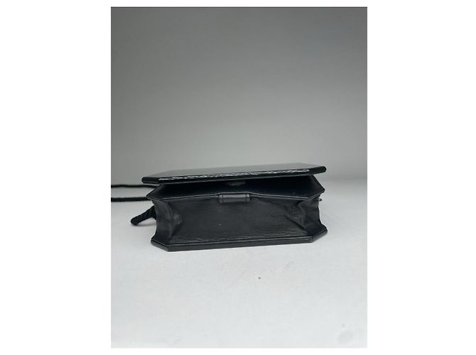 Borsa a mano in plastica nera Yves Saint Laurent Nero - vista 5