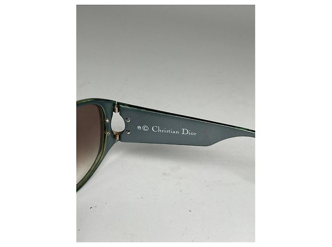 Gafas de sol de plástico verde Dior - vista 4