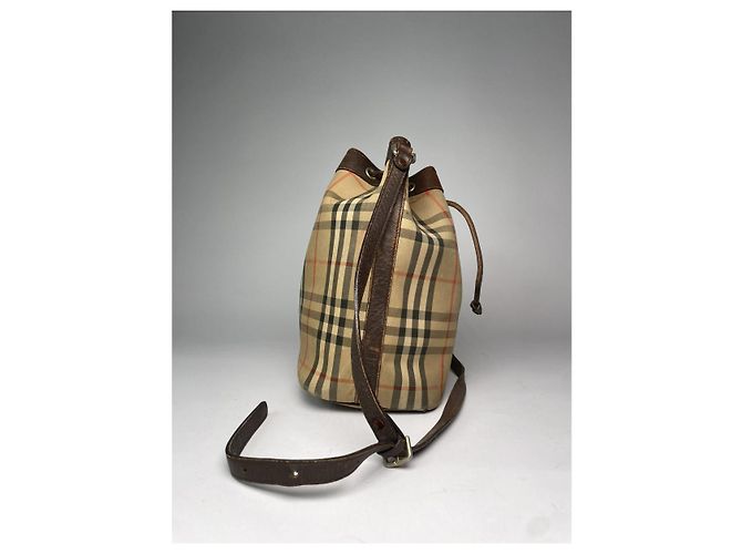 Borsa a secchiello in pelle beige Burberry Lola - vista 4