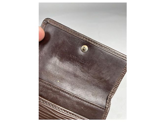 Borsa in pelle marrone Louis Vuitton Lockme - vista 5