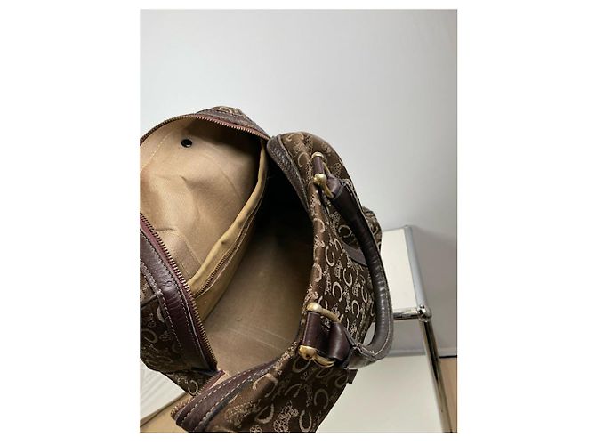 Céline Borsa in pelle marrone Celine Tabou - view 2