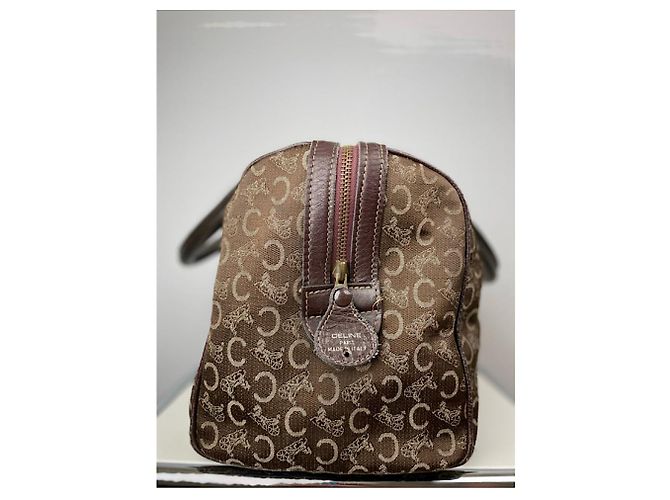 Céline Borsa in pelle marrone Celine Tabou - view 5