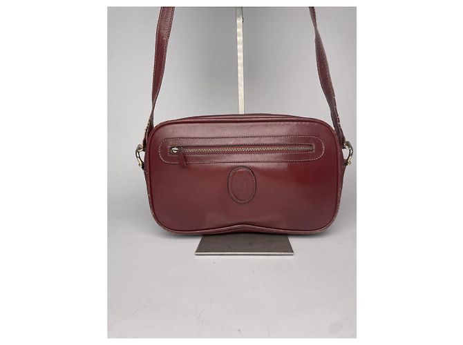 Borsa in pelle bordeaux Cartier Bordò - vista 2