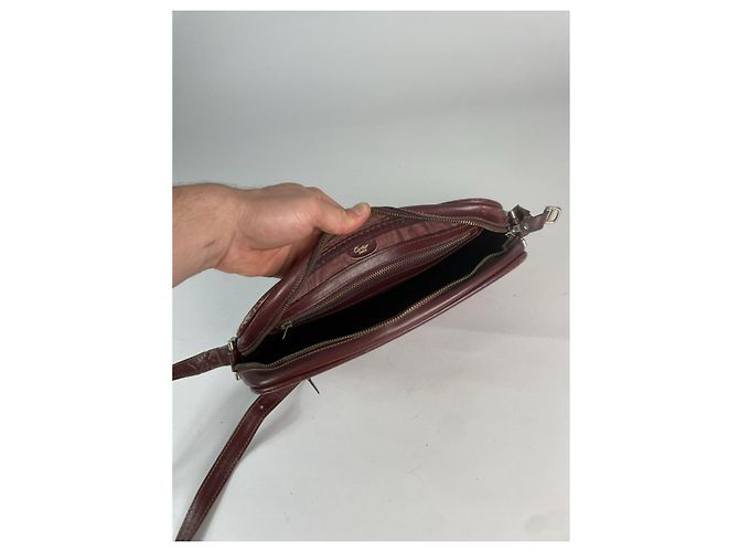 Borsa in pelle bordeaux Cartier Bordò - vista 4