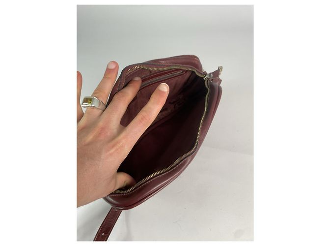 Borsa in pelle bordeaux Cartier Bordò - vista 5