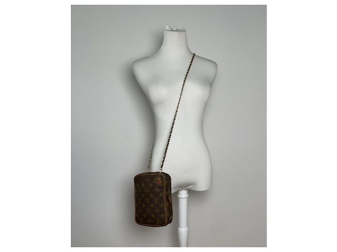 Borsa a mano in pelle marrone Louis Vuitton - vista 2