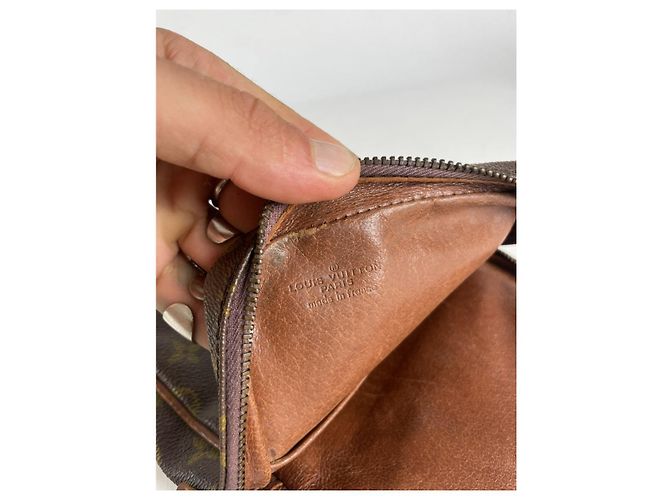 Borsa a mano in pelle marrone Louis Vuitton - vista 5