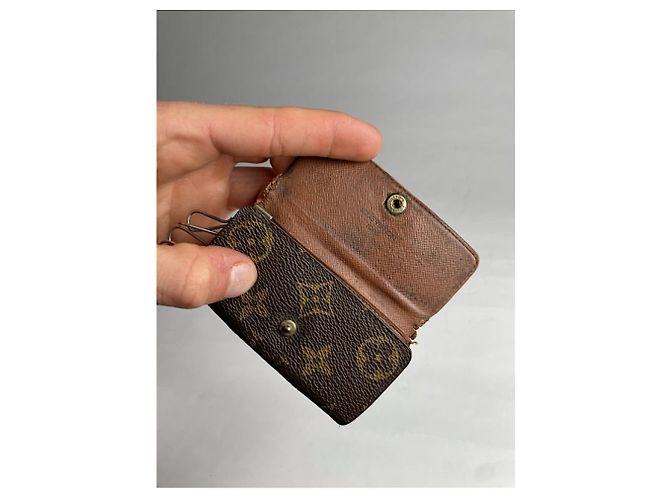 Borsa in pelle marrone Louis Vuitton Lockme - vista 2