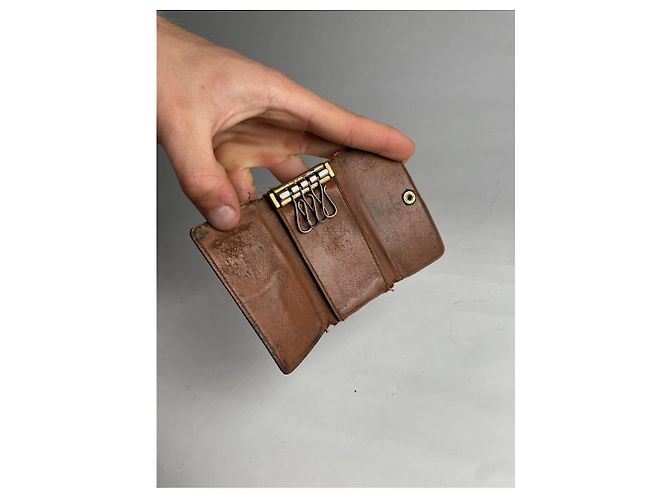 Borsa in pelle marrone Louis Vuitton Lockme - vista 3