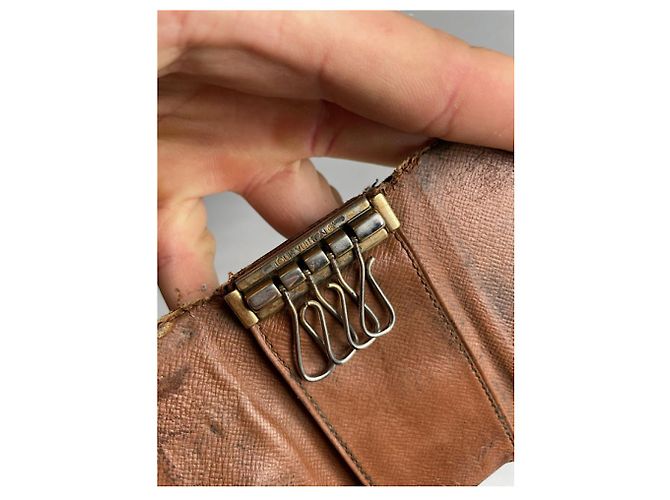 Borsa in pelle marrone Louis Vuitton Lockme - vista 4