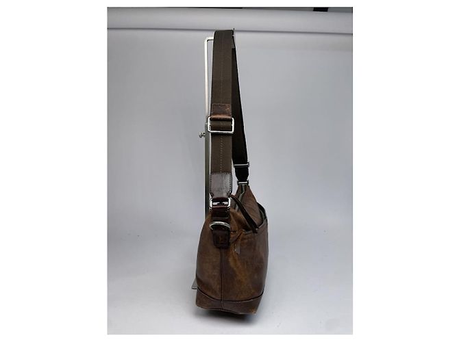 Bolso de mano de cuero marrón Sufflette Signature de Coach Castaño - vista 5