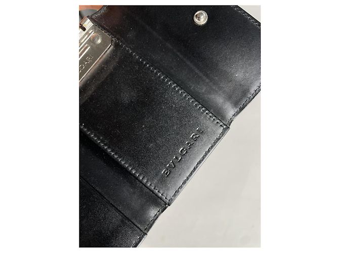 Bulgari Monedero de algodón gris Bvlgari - vista 4