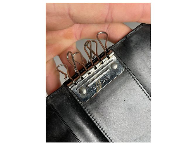 Bulgari Monedero de algodón gris Bvlgari - vista 5