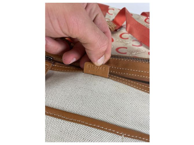 Céline Celine Triomphe orange Baumwollhandtasche - Ansicht 3