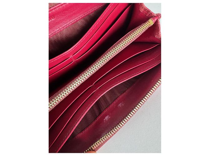 Portafoglio in pelle rossa Miu Miu Rosso - vista 4