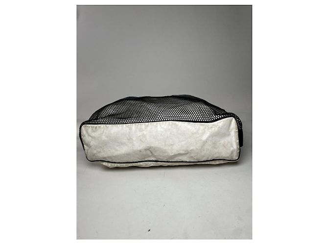 Sac à main en polyester blanc Chanel - vue 2