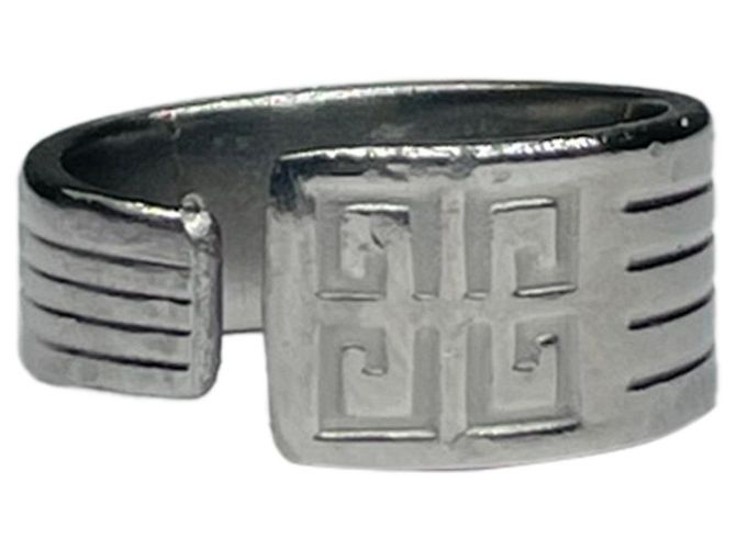 Anillo de acero plateado Givenchy Plata - vista 4