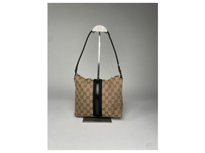 Gucci Jackie Vintage Beiger Baumwollhandtasche - Ansicht 4