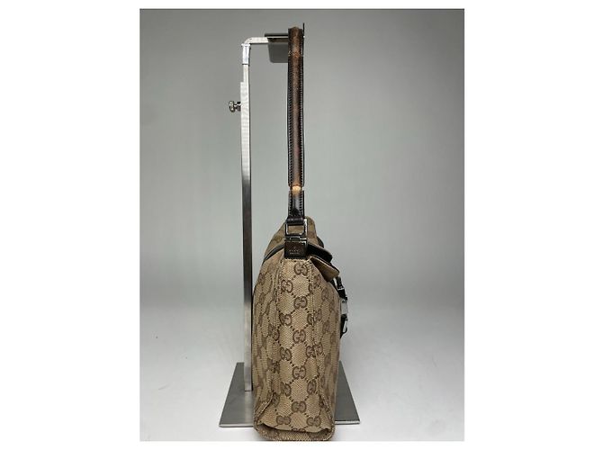 Gucci Jackie Vintage Beiger Baumwollhandtasche - Ansicht 5