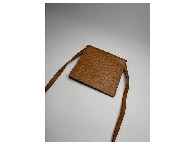 Céline Borsa in pelle arancione Celine Triomphe - vista 2