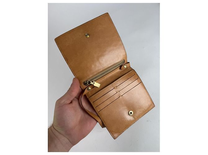 Céline Borsa in pelle arancione Celine Triomphe - vista 3