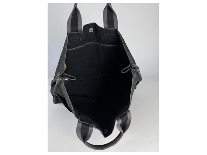 Borsa a mano in cotone nero Hermès - vista 2