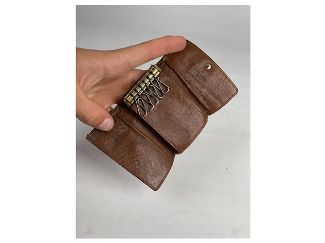Borsa in pelle marrone Louis Vuitton Lockme - vista 3